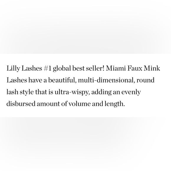 $13❤️‍🔥 ONLY 1! Lilly Lashes MIAMI Faux Mink Eyelashes 👁️ NEW IN SEALED BOX - Picture 5 of 6
